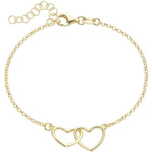 Smart Jewel - Armband mit Herzen, Silber 925 Armbänder & Armreife 1 ct Gold Damen (68.99 € / 1 ct)
