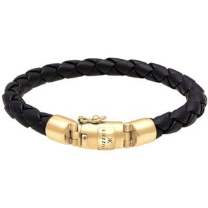 KUZZOI - Herren Leder Geflochten Kastenverschluss 925 Silber Herrenschmuck 1 ct (159.99 € / 1 ct)
