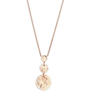 Elli - Anhänger Plättchen Kreis 925 Sterling Silber Rosegold Ketten 1 ct Damen (69.99 € / 1 ct)