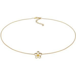 Elli - Choker Blume Emaille 925 Sterling Silber vergoldet Ketten 1 ct Damen (59.99 € / 1 ct)