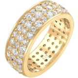 Elli PREMIUM - Bandring Microsetting Zirkonia Kristall 925 Silber Ringe 1 ct Damen (89.99 € / 1 ct)