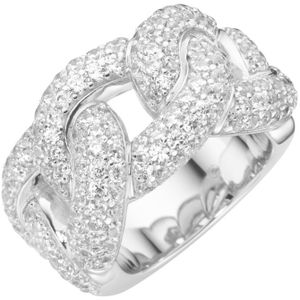 Giorgio Martello Milano - Ring in Panzerketten-Optik, mit Zirkonia, Silber 925 Ringe 1 ct Silber Damen (278.99 € / 1 ct)