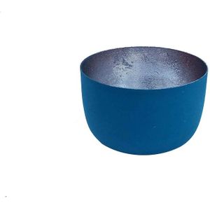 Gift Company - Teelichthalter Madras S windsor blue/rosegold 8x8x5cm Dekoration 1 ct (7.99 € / 1 ct)