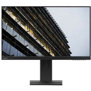 Lenovo ThinkVision E24-29 - LED-monitor - 23.8"" - 1920 x 1080 Full HD (1080p) @ 60 Hz - IPS - 250 cd/m² - 3000:1 - 4 ms - HDMI, VGA, DisplayPort - luidsprekers - ravenzwart