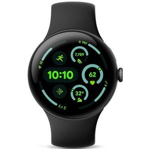 Google Smartwatch Pixel Watch 3 Wifi 45mm Obsidiaan Zwart