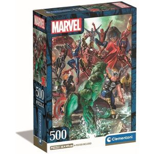 Clementoni 500 stukjes puzzel Compact Marvel The Avengers