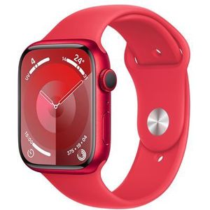 Apple Watch Series 9 GPS 45 mm (PRODUCT)RED Aluminium Case met Sportband (PRODUCT)RED M/L