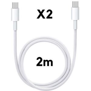 2 m USB-C USB-C-kabel voor iPad Pro / iPad Air 4 [LOT 2] Phonillico®