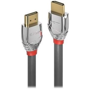 Lindy Cromo Line Standard - HDMI-kabel met ethernet - HDMI male naar HDMI male - 7.5 m - drievoudig afgeschermd - grijze laarzen - 4K ondersteuning