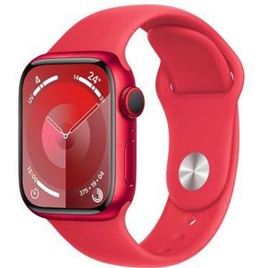 Apple Watch Series 9 GPS + Cellular 41mm (PRODUCT)RED Aluminium Case met (PRODUCT)RED Sport band S/M