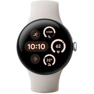 Google Smartwatch Pixel Watch 3 Wifi 41 mm Porselein Wit