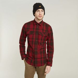 G-Star RAW marine slim overhemd, meerdere kleuren (Dry Red Bold Check D24963-d412-g783), XXL