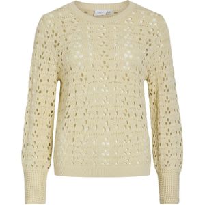 Vila vipalua l/s o-neck knit top t-shirt grijs