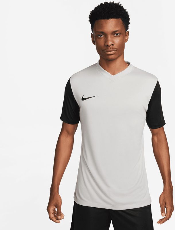 Nike - Dri-FIT Tiempo Premiere 2 - Sportshirt - Grijs-Zwart - 100% Gerecycled Polyester