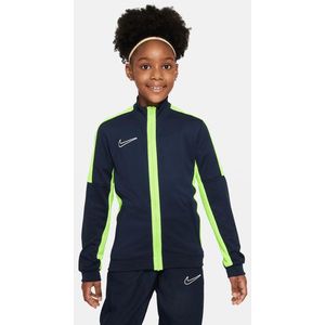 Dri-FIT Academy Big Kids' Knit Soccer Track Jacket Blauw-Lime-Wit XL