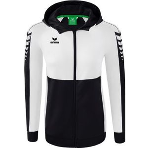 Erima - Six Wings Trainingsjack - Zwart - Katoenmix - Capuchon