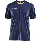 Wedstrijdtrui - Zwart - Technische Stretchstof - V-hals Met Contrasterende Strepen