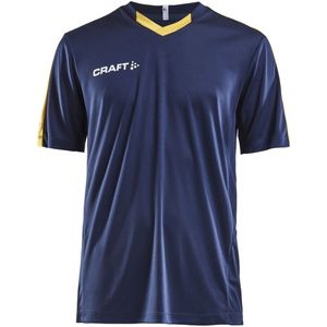 Wedstrijdtrui - Zwart - Technische Stretchstof - V-hals Met Contrasterende Strepen