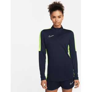 Dri-FIT Academy Women's Soccer Drill Top Blauw-Lime-Wit XL