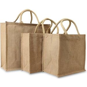100 X Jute Tassen 25 + 15 X 20 Cm., Naturel Jute