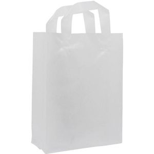 250 X Plastic Tas 32 + 15 X 43 Cm., Semi Transparant