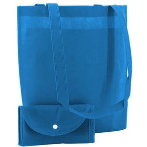 100 X Non Woven Opvouwbare Tas - Blauw