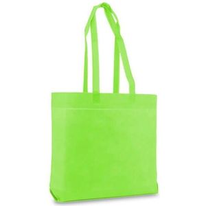 100 X Non Woven Shopper 50 X 40 + 9 Cm., Apple Groen