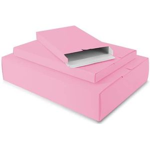 100 X Verzenddozen 16 X 2,9 X 25 Cm., Fuchsia