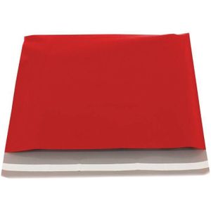 250 X Verzendzakken 40 X 30 Cm. + 5 Cm ., Rood