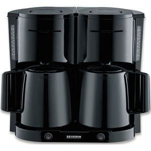 Duo Koffiezetapparaat 2x 8 Koppen - Severin KA 9315 - zwart