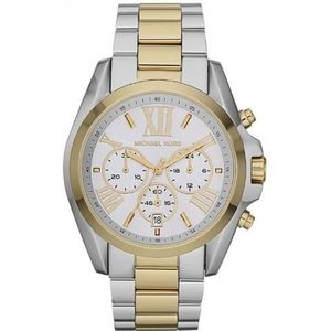Michael Kors Bradshaw chronograaf zilver- en goudkleurig horloge MK5627