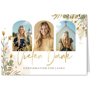 Danksagung Konfirmation Fotoreihe Wiesenblumen Aquarell (Probedruck) | Konfirmationskarten