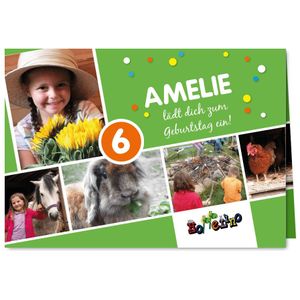 Kindergeburtstag Einladung Hoppelino (Probedruck) | Einladungskarten