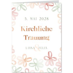 Kirchenheft-Vorlage Frühlingsblumen (Probedruck) | Hochzeitskarten
