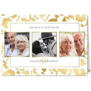 Einladungskarte zum Hochzeitstag mit Fotos (Probedruck) | Jubiläumskarten