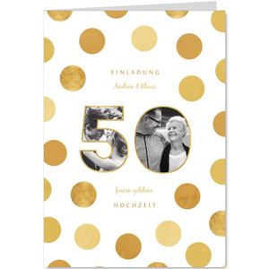 Einladungskarte zur goldenen Hochzeit mit Fotos in 50 (Probedruck) | Jubiläumskarten