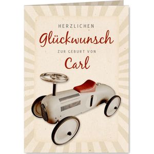 Glückwunschkarte Geburt Vintage-Auto | Glückwunschkarten