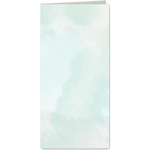 Einfachkarte DIN lang Aquarell grün blanko (Probedruck) | Blanko Karten