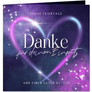 Mitarbeiter-Dankeskarte Weihnachten lila Herz (Probedruck) | Weihnachtskarte | Send a Smile