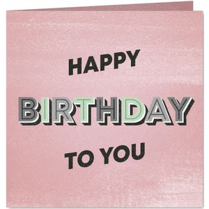 Glückwunschkarte Frau happy birthday to you retro | Geburtstagskarten