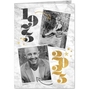 Einladung zum 50. Geburtstag 1975-2025 Marmor (Probedruck) | Geburtstagseinladungen
