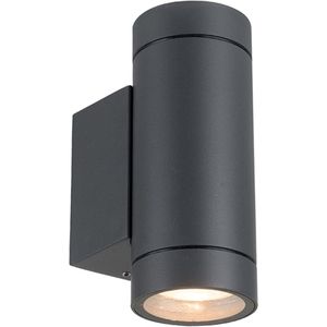 LED's Light Up & Down Light Wandlamp - 2x GU10 fitting - IP44 - Antraciet - Model Carpi