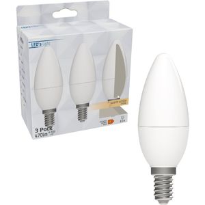 LED's Light LED lampen met kleine E14 fitting - Warm wit licht - 8W/60W - 3PACK