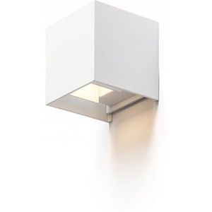 LED's Light Kubus LED Wandlamp Buiten - 2 Lichts - IP65 Waterdicht - Warm Wit Licht - Wit