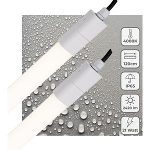 2 PACK - LED's Light LED TL verlichting compleet 120 cm - Geschikt voor buiten en binnen - 2420 lm