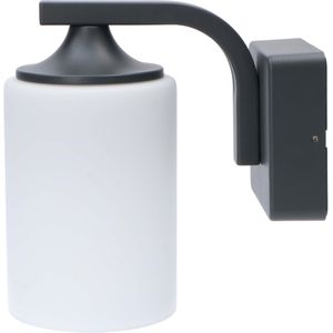 LED's Light LED Wandlamp Milky met E27 fitting - IP44 - Model Noto - Antraciet