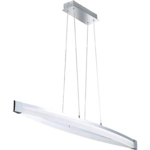 LED Hanglamp V linear - Dimbaar warm wit licht - In hoogte verstelbaar - Zilver