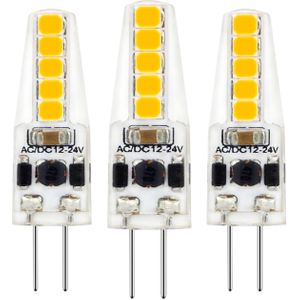 LongLife LED Steeklamp G4 - 12V - Dimbaar warm wit licht - 1.9W (20W) - 3 lampjes