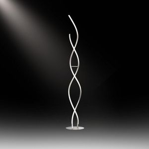 Moderne LED Vloerlamp 130 cm met voetschakelaar - Gaat 15 jaar mee - Bonney - Metaal zilver