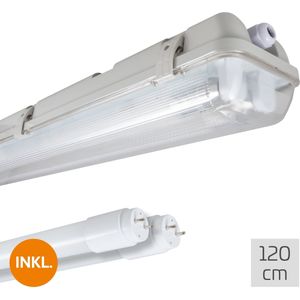LED's Light Dubbele LED TL lamp 120 cm - compleet met LED buizen - Binnen en buiten - 4200 lm